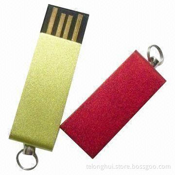 USB Flash Drive with 256MB to 16GB Flash Memory Capacity, Supports Bootable/Password Functions